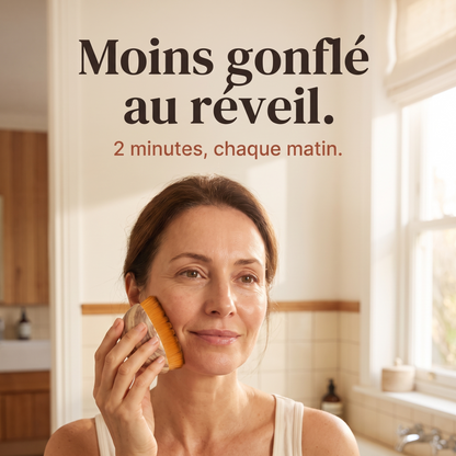 Moins gonflé au réveil : 2 minutes chaque matin avec la brosse Effleur